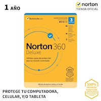 Norton 360 Deluxe 25GB 3 Dispositivos 1 Año